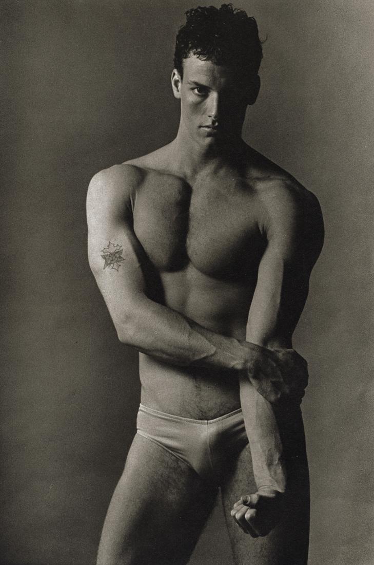 KEN HAAK - Untitled Nude, 1984: Artist: Ken Haak Title: Untitled Nude, 1984 Medium: Photo Litho, 1986, USA Dimensions: 6.35x9.6" Description: Heat Wax Mounted on 11x14" Conservation Board Artist Bio: Ken Haak (1923 - 1991) Celebrate