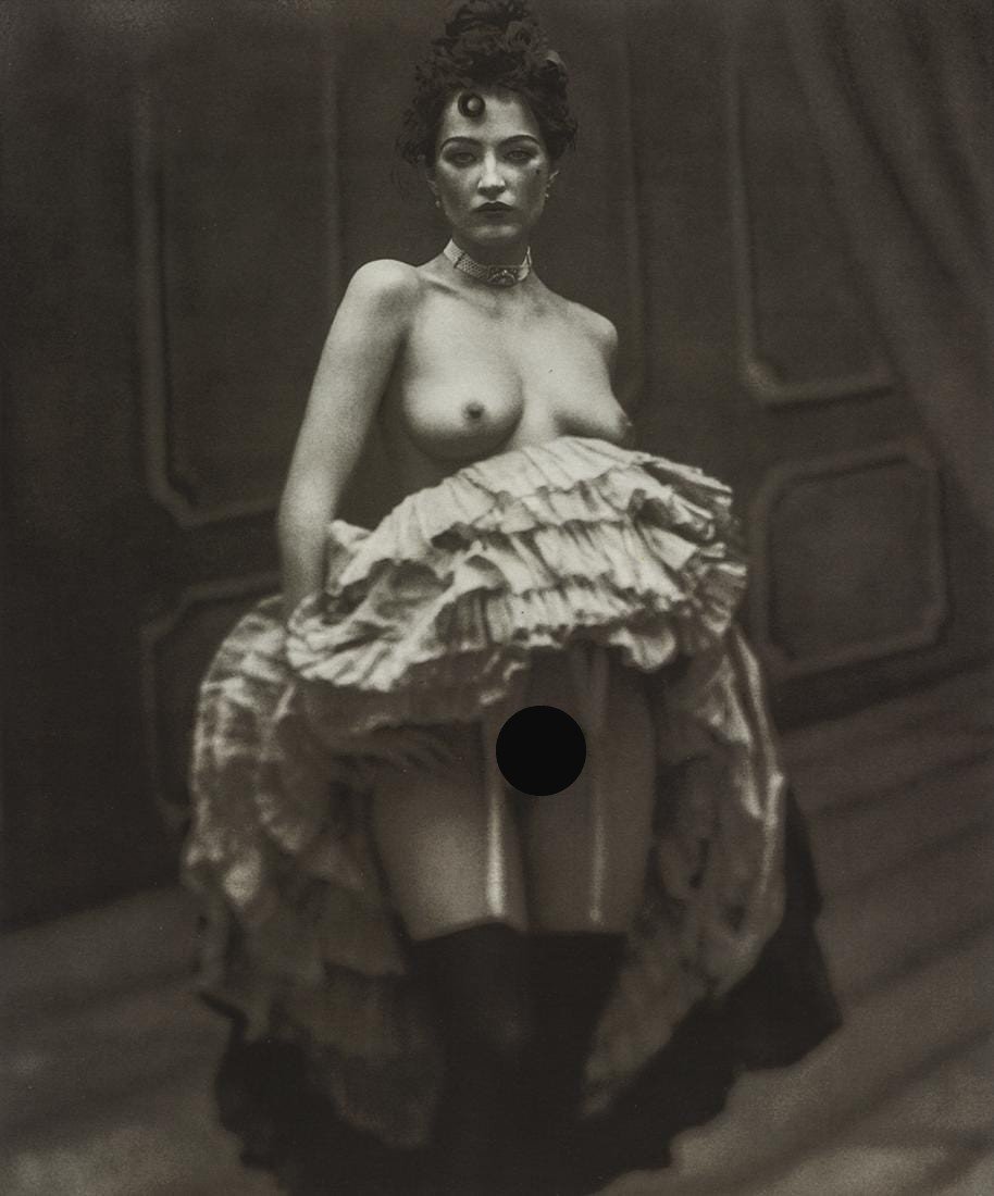 HERB RITTS - Belle Epoque, Chandra North: Artist: Herb Ritts Title: Belle Epoque, Chandra North Medium: Photo Litho, 1999, Italy Dimensions: 8.15x9.8" Description: Heat Wax Mounted on 11x14" Conservation Board Artist Bio: Herb Ritts (1952-200
