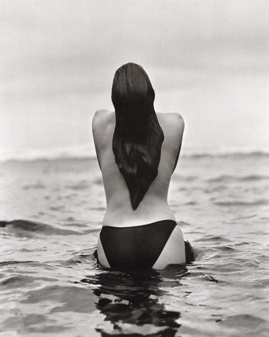 HERB RITTS - Woman in Sea, Hawaii, 1988: Artist: Herb Ritts Title: Woman in Sea, Hawaii, 1988 Medium: Photo Litho, 1996, USA Dimensions: 11.15x13.95" Description: Heat Wax Mounted on 14x18" Conservation Board Artist Bio: Herb Ritts (1952-200