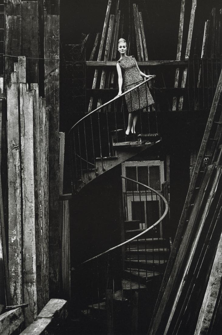 JEANLOUP SIEFF - The Jardin de Modes, Paris, 1960: Artist: Jeanloup Sieff Title: The Jardin de Modes, Paris, 1960 Medium: Photo Litho, 1996, Germany Dimensions: 7.4x11.1" Description: Heat Wax Mounted on 11x14" Conservation Board Artist Bio: Jeanloup 