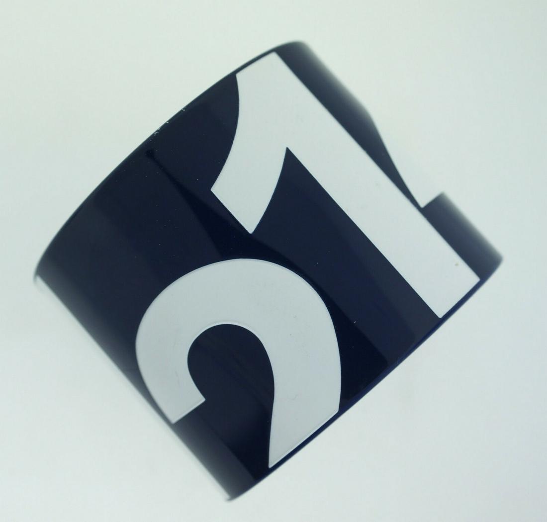 EXTRAVAGANT! LACOSTE BLUE PLASTIC MODERN STYLISH LOUD: N-TO CHIC EXTRAVAGANT SUPER STYLISH CUFF/BANGLE/BRACELET LACOSTE A perfect gift for a stylish woman with a great taste who loves bold and unique jewelry! Now you have a chance to purchase it at a frac