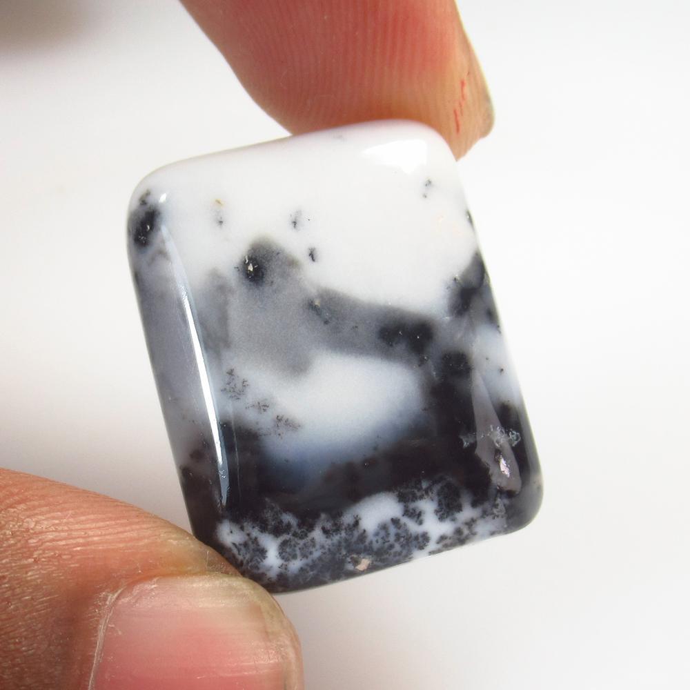 28.85 Ct Natural Dendrite Opal Cushion Cabochon (1 of 2)