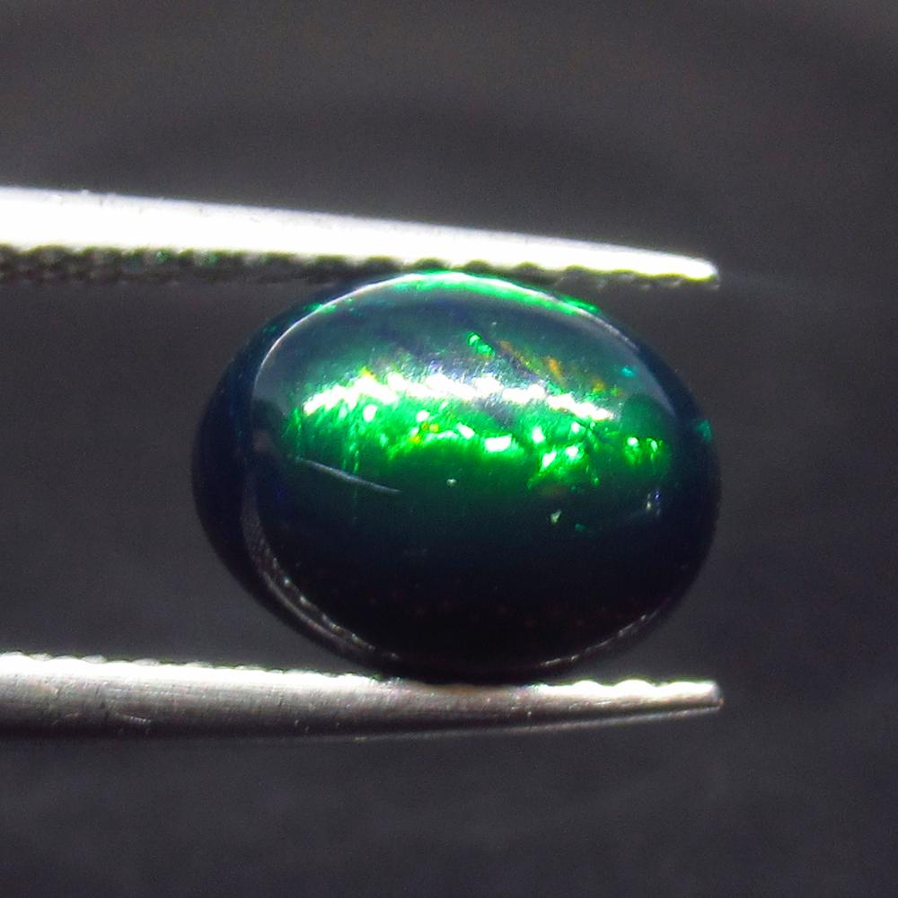 1.42 Ct Natural Ethiopian Black Fire Opal Oval Cab (1 of 2)