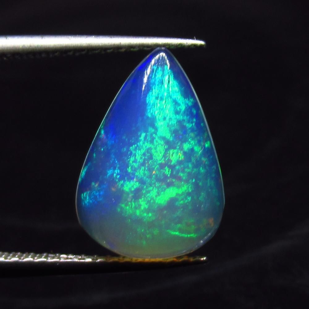 2.31 Ct Natural Ethiopian Multicolor Fire Opal Pear Cab (1 of 2)