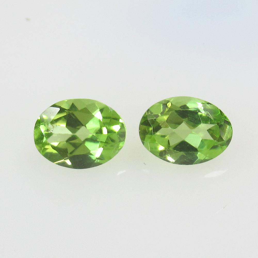 2.36 Ct Natural Pakistan Peridot Oval Pair (1 of 2)