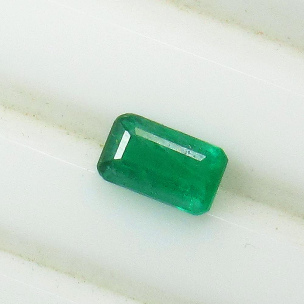 0.42 Ct Natural Zambian Emerald Octagon Cut (1 of 2)