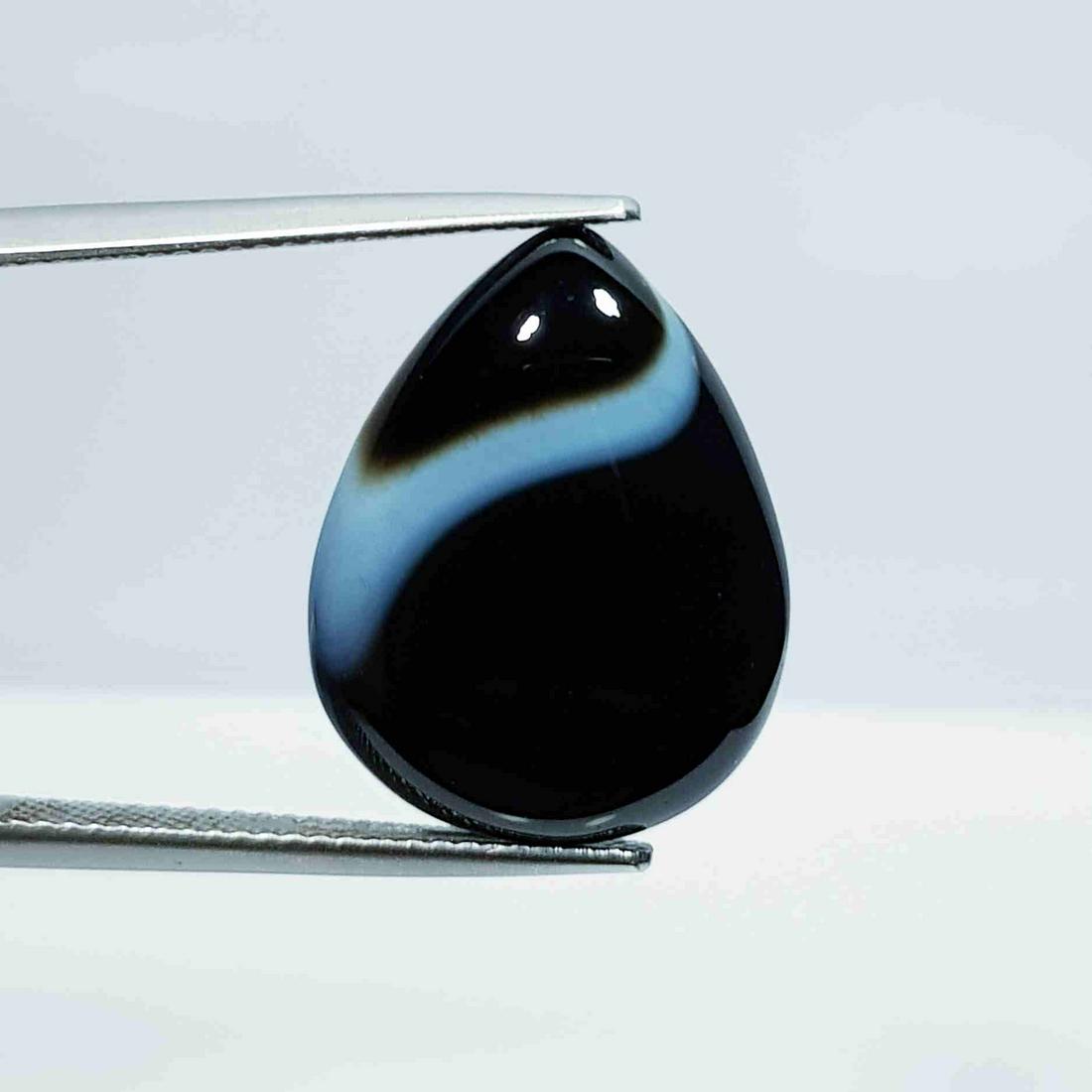 12.10 Ct Natural Black Lace Agate (1 of 4)