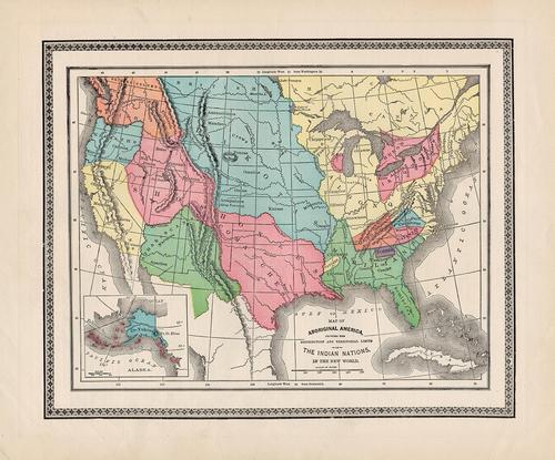 Native Americans distribution in U. S., c1883: Title: Native Americans distribution in U. S., c1883 Description: This map was extracted from either the People’s Cyclopedia or The Columbian Atlas of the World We Live In, and displays various Nati