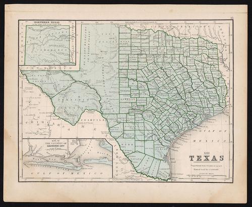 Uncommon map of Texas – Mitchell/Butler 1868 (1 of 4)