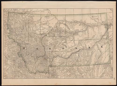 Fascinating and scarce 1876 map of Montana Territory (1 of 4)