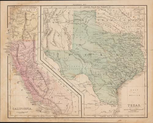 1856 Texas/Calif. by Edw. Wells (1 of 3)