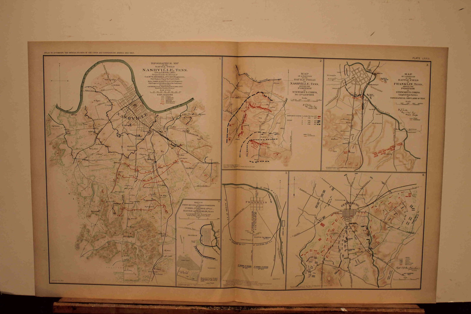 1893 Civil War Map: Title: 1893 Civil War Map Author: Bien Medium: Ink on Paper Dimensions: 29.5"X18.5" Description: Civil War map dated 1893. Published under the direction of the Hon. Stephen B. Elkins Secretary of War.