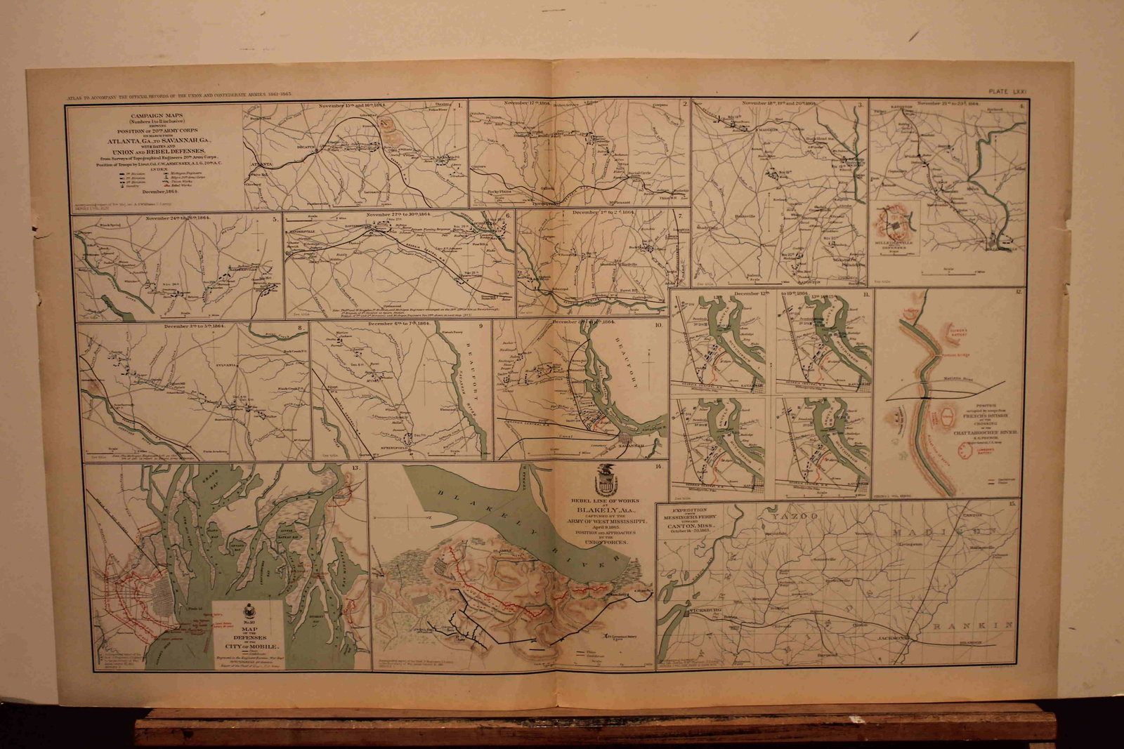 1893 Civil War Map: Title: 1893 Civil War Map Author: Bien Medium: Ink on Paper Dimensions: 29.5"X18.5" Description: Civil War map dated 1893. Published under the direction of the Hon. Stephen B. Elkins Secretary of War.