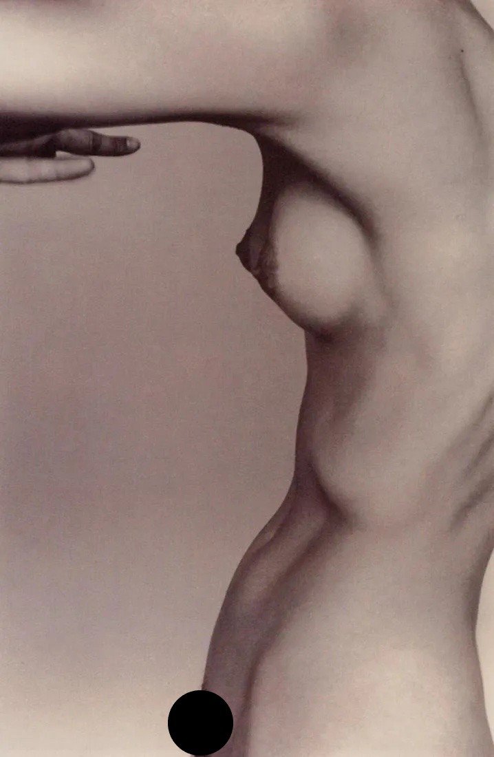 LISA SPINDLER - Reverse Torso: Artist: LISA SPINDLER Title: Reverse Torso Medium: Photo Litho, 1999, Hong Kong Dimensions: 6.9x10.6" Description: Heat Wax Mounted on 11x14" Conservation Board Artist Bio: Lisa Spindler was born in D