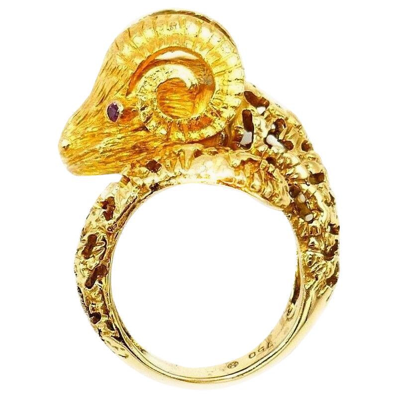 Ilias Lalaounis Filigree Yellow Gold Aries Astrological (1 of 11)