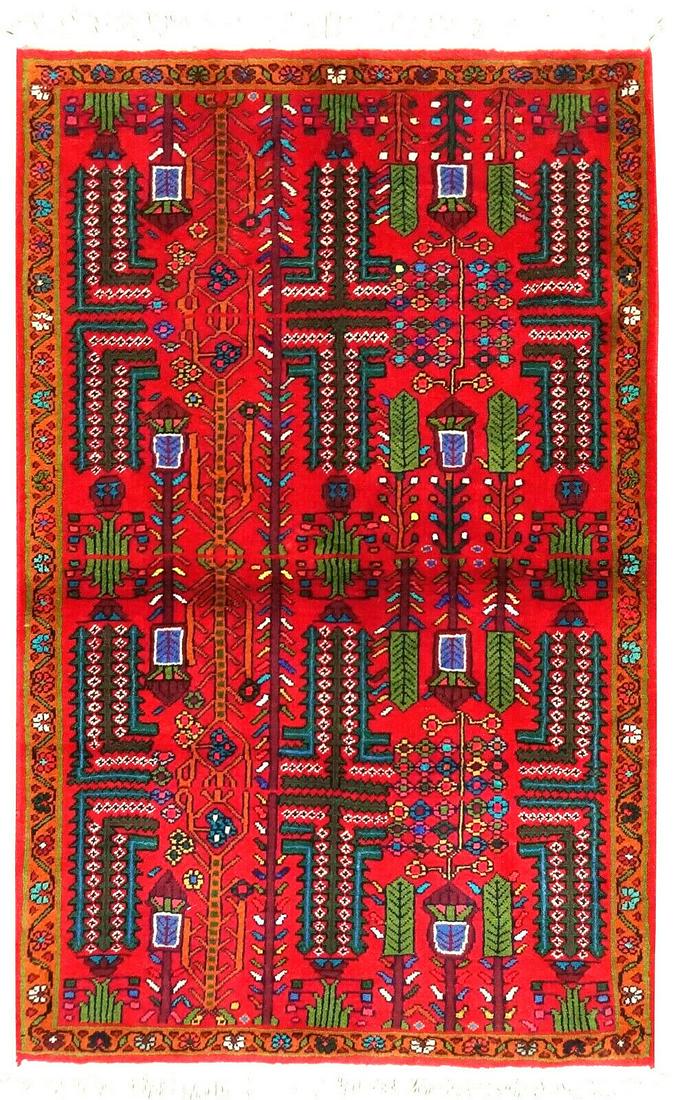 Hand Knotted Red Nomadic Wool Persian Bakhshaish Tribal (1 of 20)