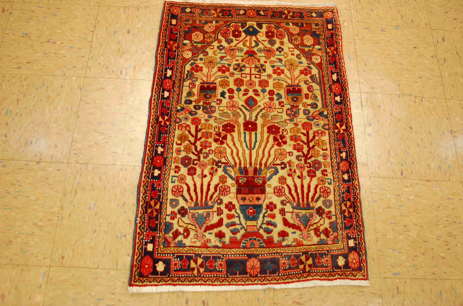 C1930s ANTIQUE KURK WOOL FINE PE RSIAN SA ROUK RUG 2'2" (1 of 10)