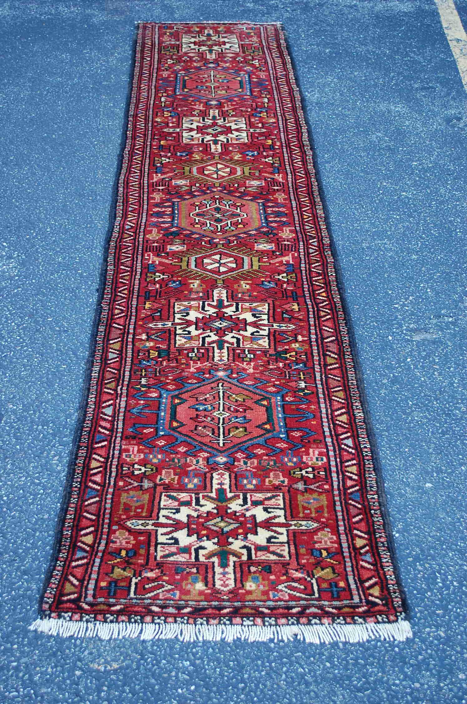 c1930s ANTIQUE HEREZ SERAPI RUNNER RUG 2' 4" x 11'2 (1 of 7)