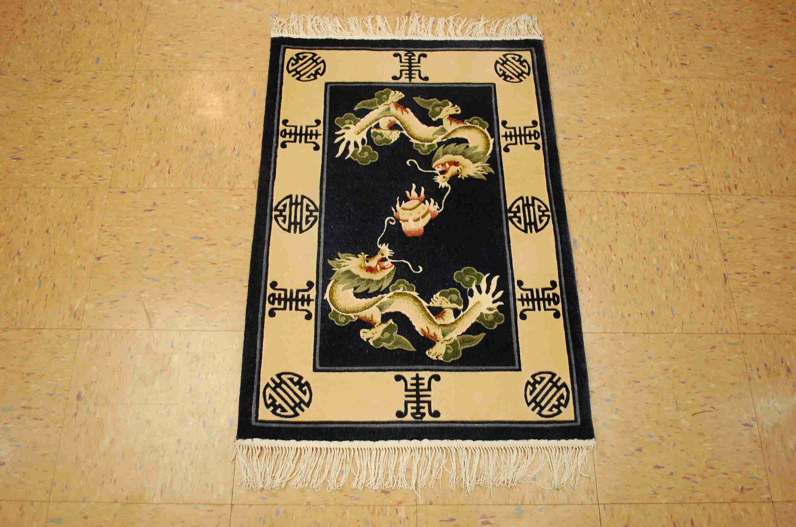 c1960s ANTIQUE ART DECO WALTER NICHOLS CHINESE100%SILK (1 of 12)