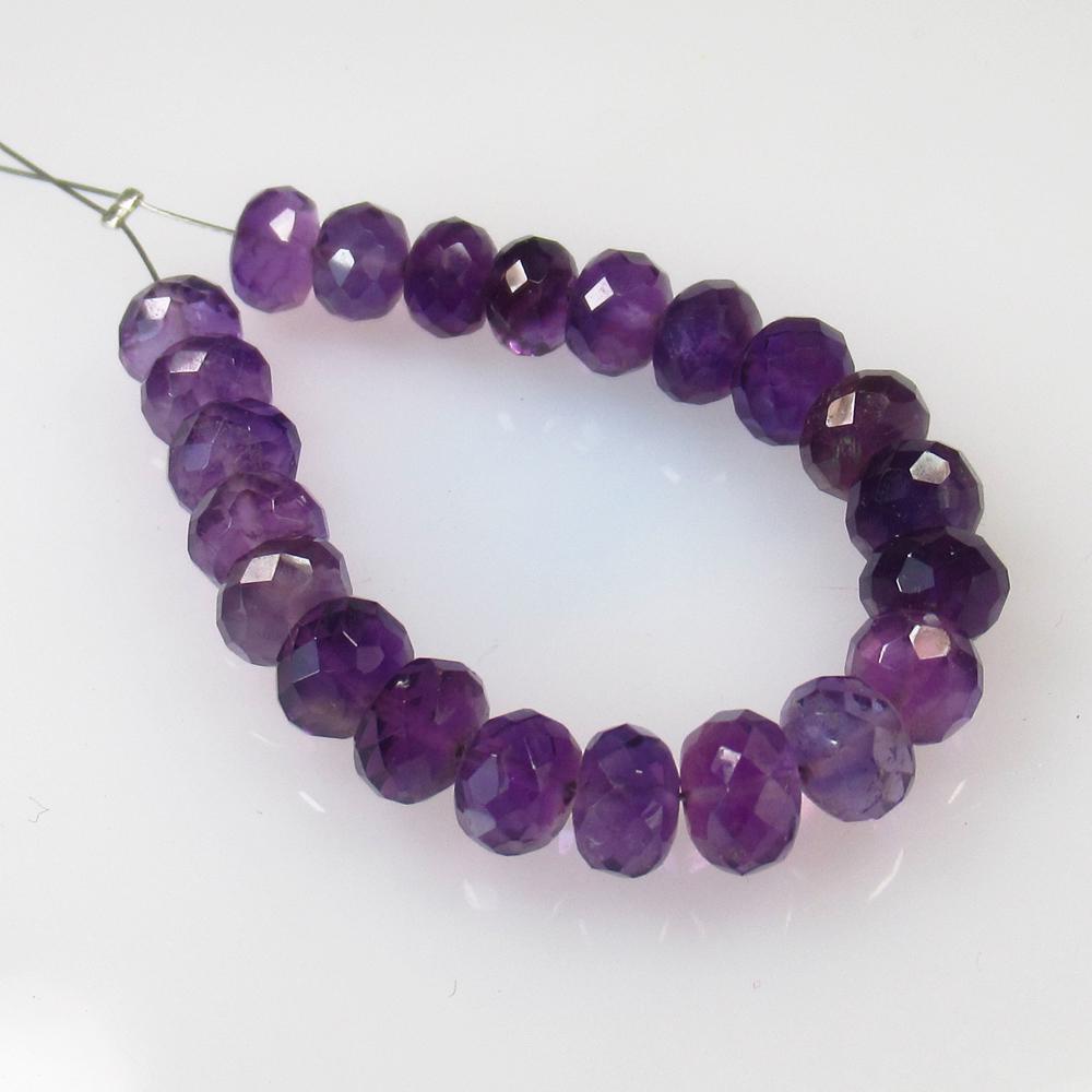 30.75 Ct Natural 22 Drilled Purple Amethyst Round Beads (1 of 2)