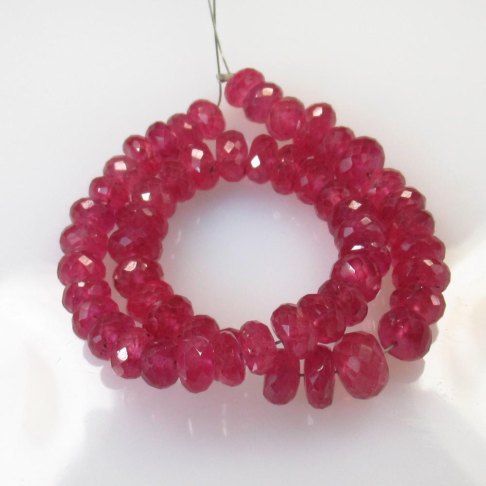 95.00 Ct Natural 55 Mozambique Red Ruby Round Beads (1 of 2)