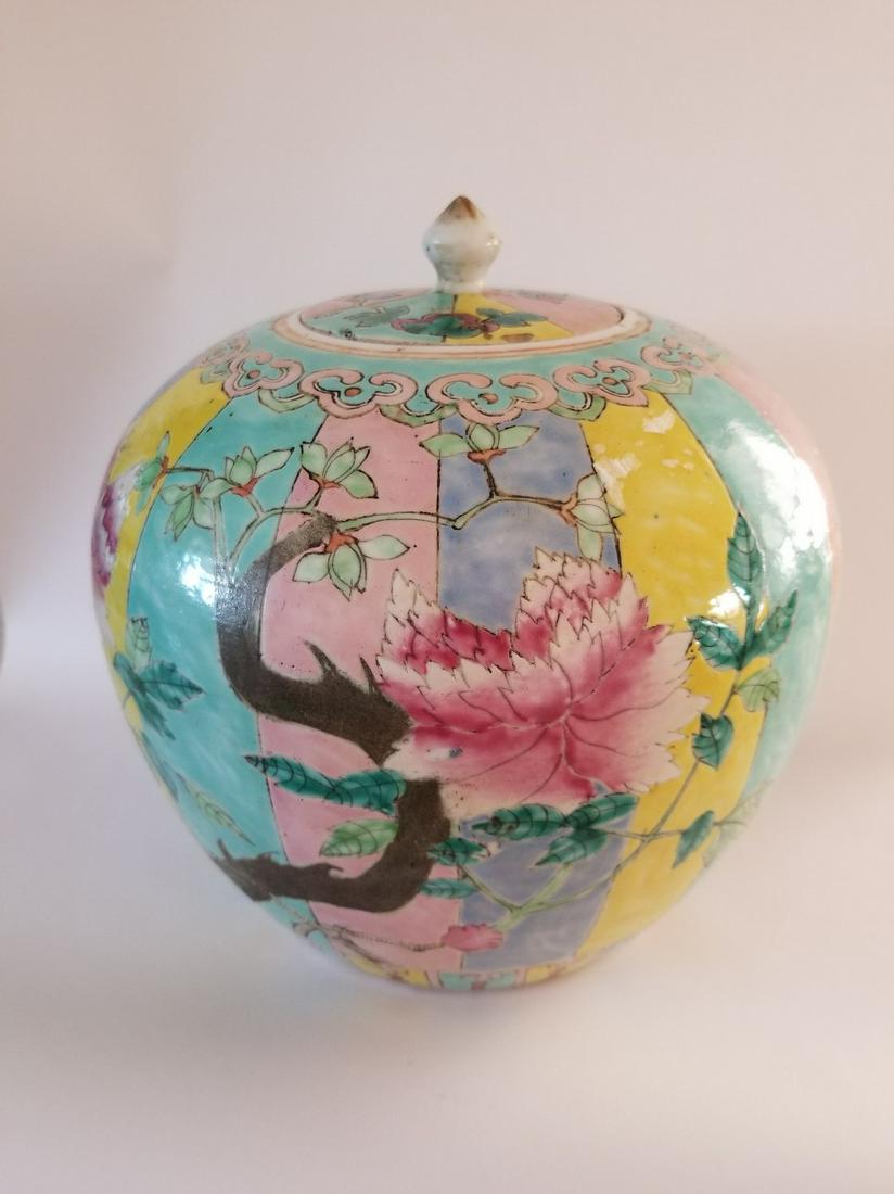 Qing Dyansty Dao Guang Reign Fencai Lidded Ginger Jar (1 of 4)