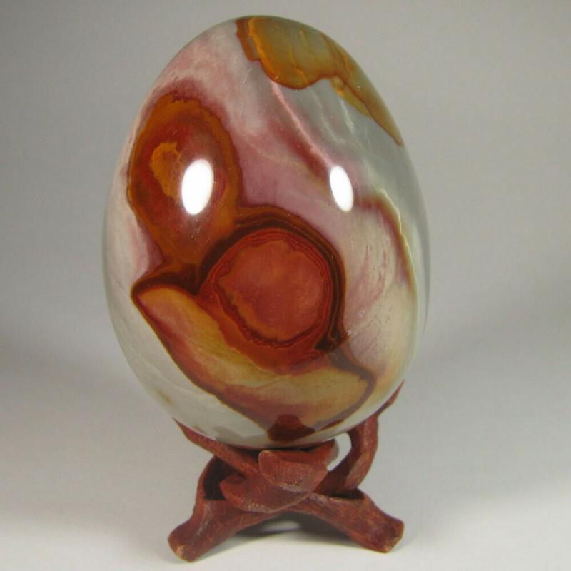 Handmade egg polychrome jasper jewelry stone gemstone (1 of 5)