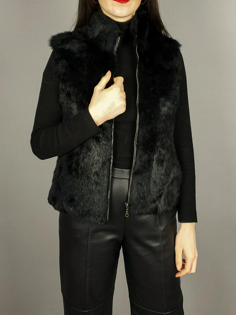 Black Rabbit Fur Vest (1 of 8)