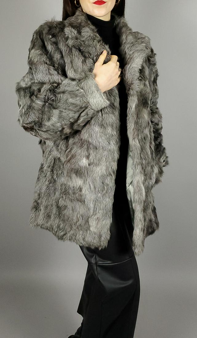 Grey Lamb Fur Jacket (1 of 9)