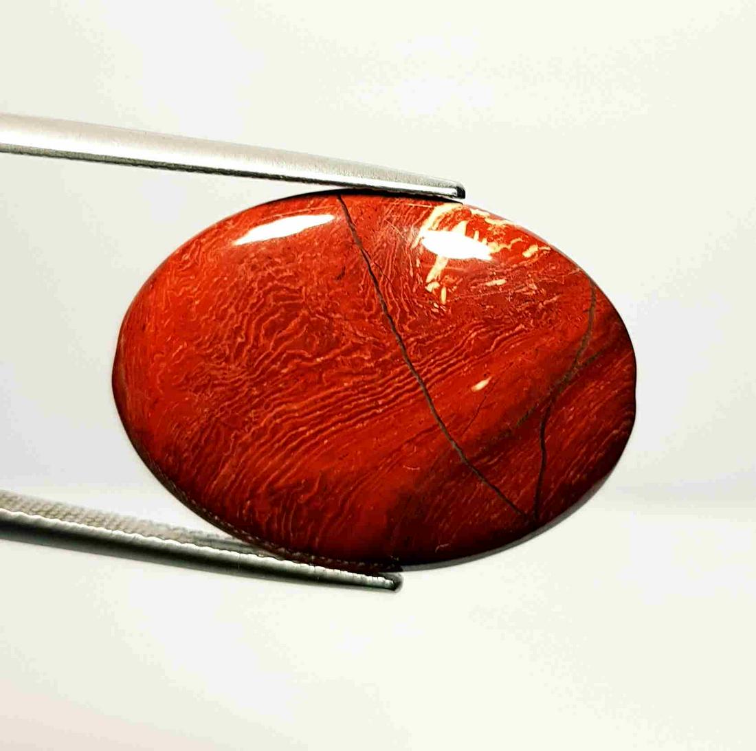 20.06 ct Natural Imperial Jasper: No Reserve! Title: 20.06 ct Natural Imperial Jasper Color/Clarity: Opaque Gemstones: Gemstones Carat Weights: 20.06 Size/Dimensions: 25.90 x 19.20 x 4.15 Additional Information: Oval - Brazil Shipping