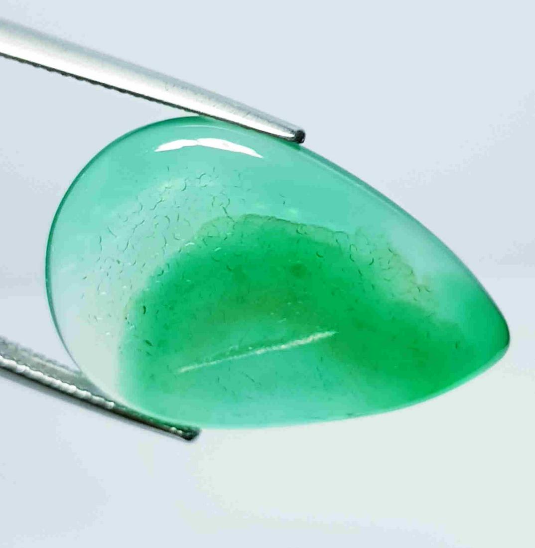 16.93 Ct Natural Green Lace Agate Pear Cabochon (1 of 4)