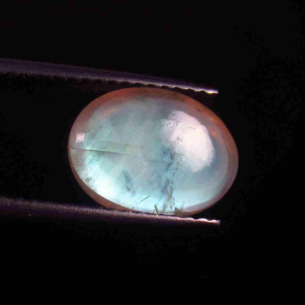 3.57 Ctw Natural Blue Moonstone Oval Cab: No Reserve! Title: 3.57 Ctw Natural Blue Moonstone Oval Cab Stone Clarity: Translucent Gemstone: Moonstone Carat Weight: 3.57 Size/Dimensions: 11.00 x 8.50 x 5.50 mm Additional Information: Excellent