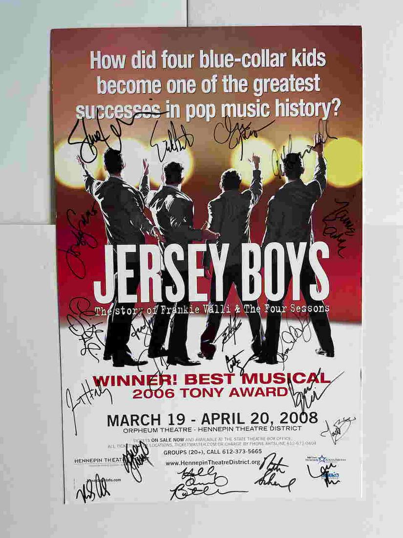 JERSEY BOYS CAST SIGNED POSTER (1 of 1)