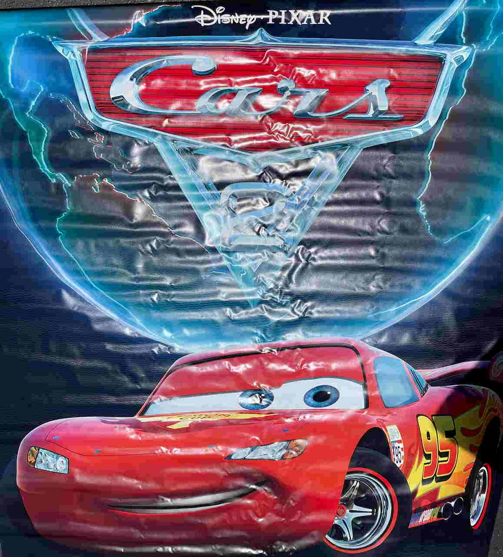 PIXAR CARS LARGE VINYL CANVAS THEATER SIGN (1 of 1)