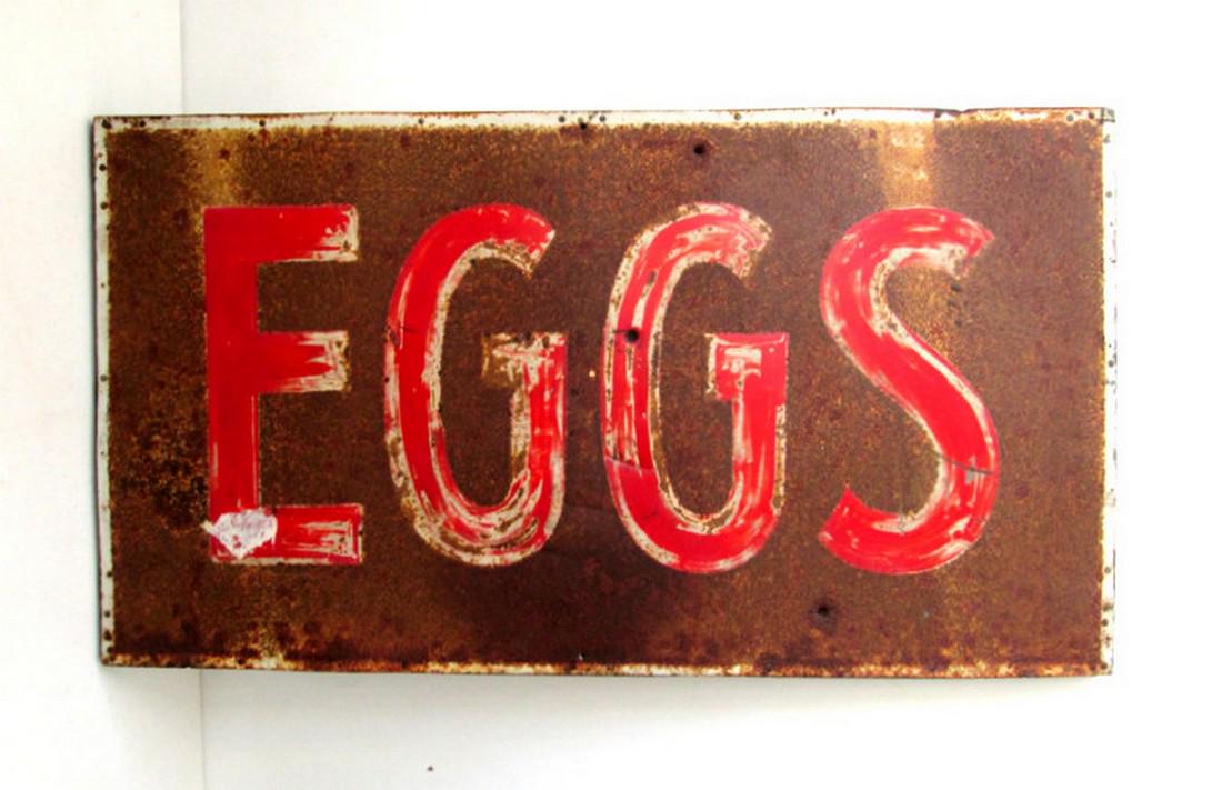 "EGGS" TRADE SIGN (1 of 8)