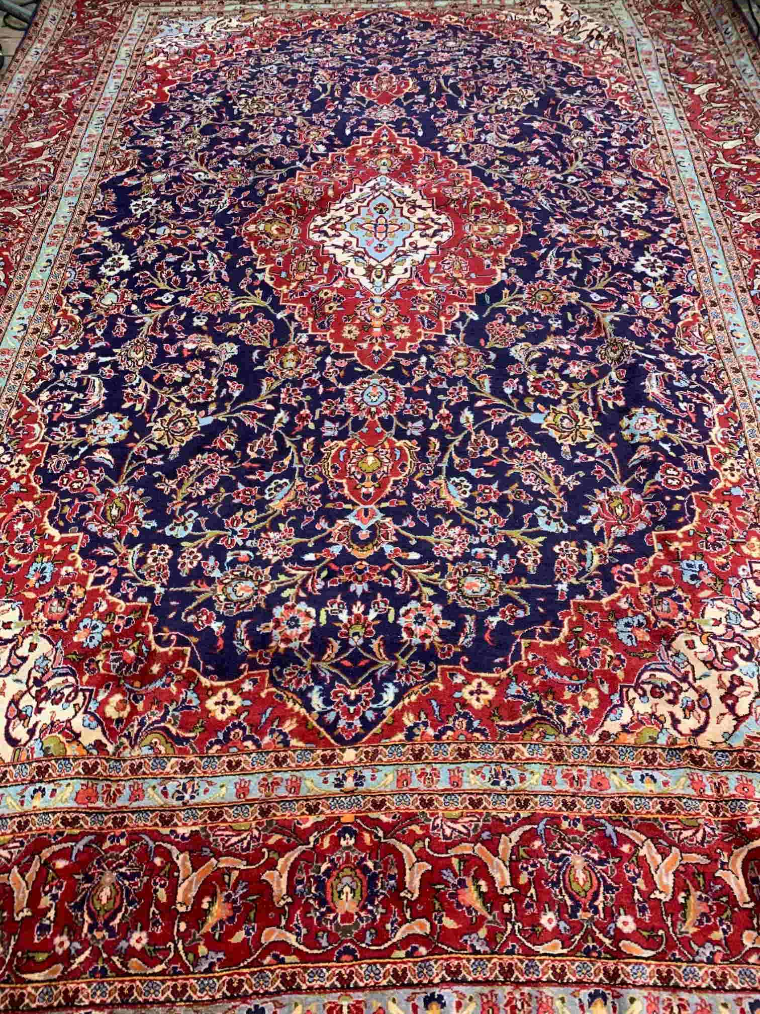 Hand Knotted Persian Kashan 13.4x9.6 ft (1 of 13)