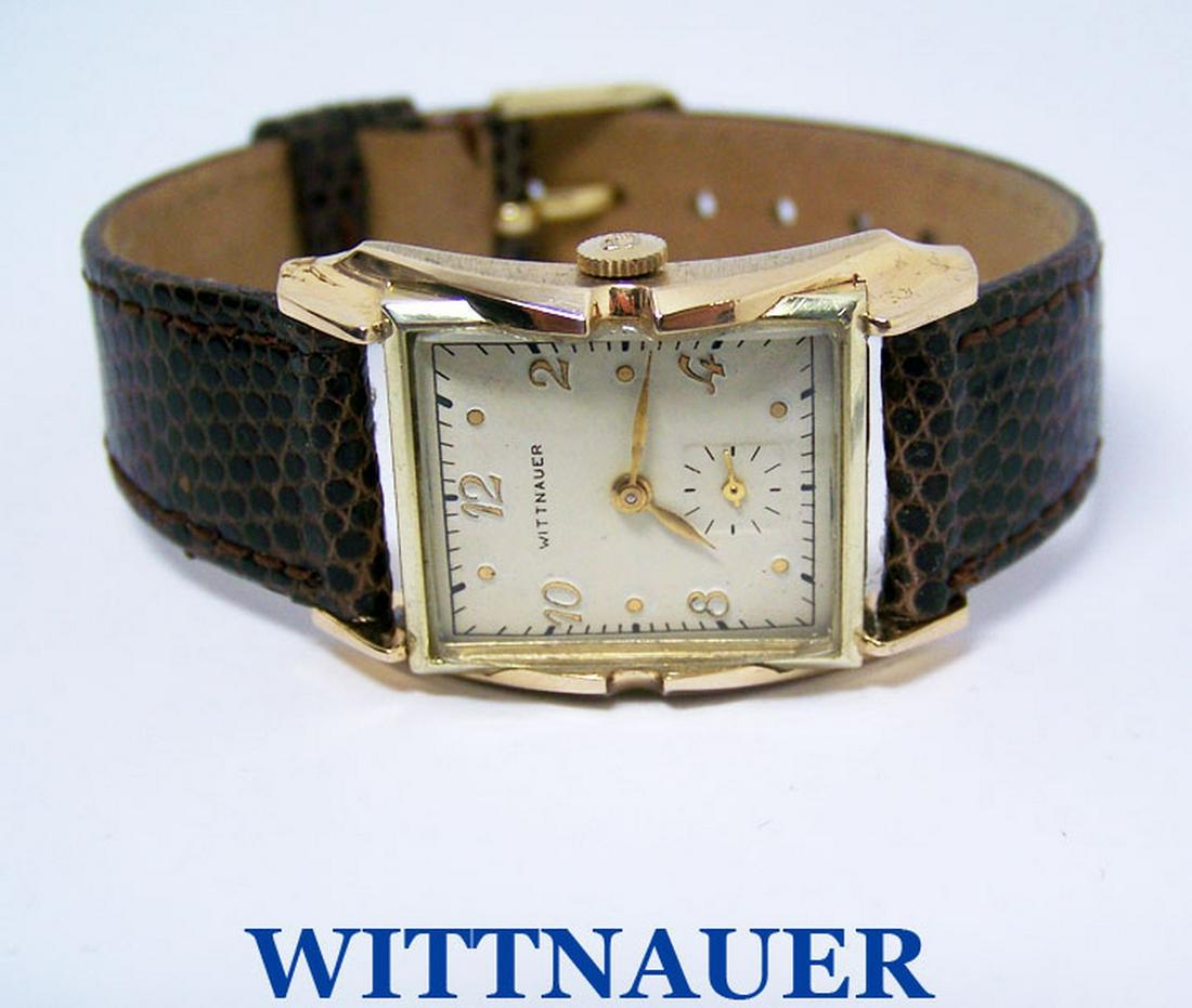 Vintage 14k Gold WITTNAUER Mens Winding Watch c1950s (1 of 13)