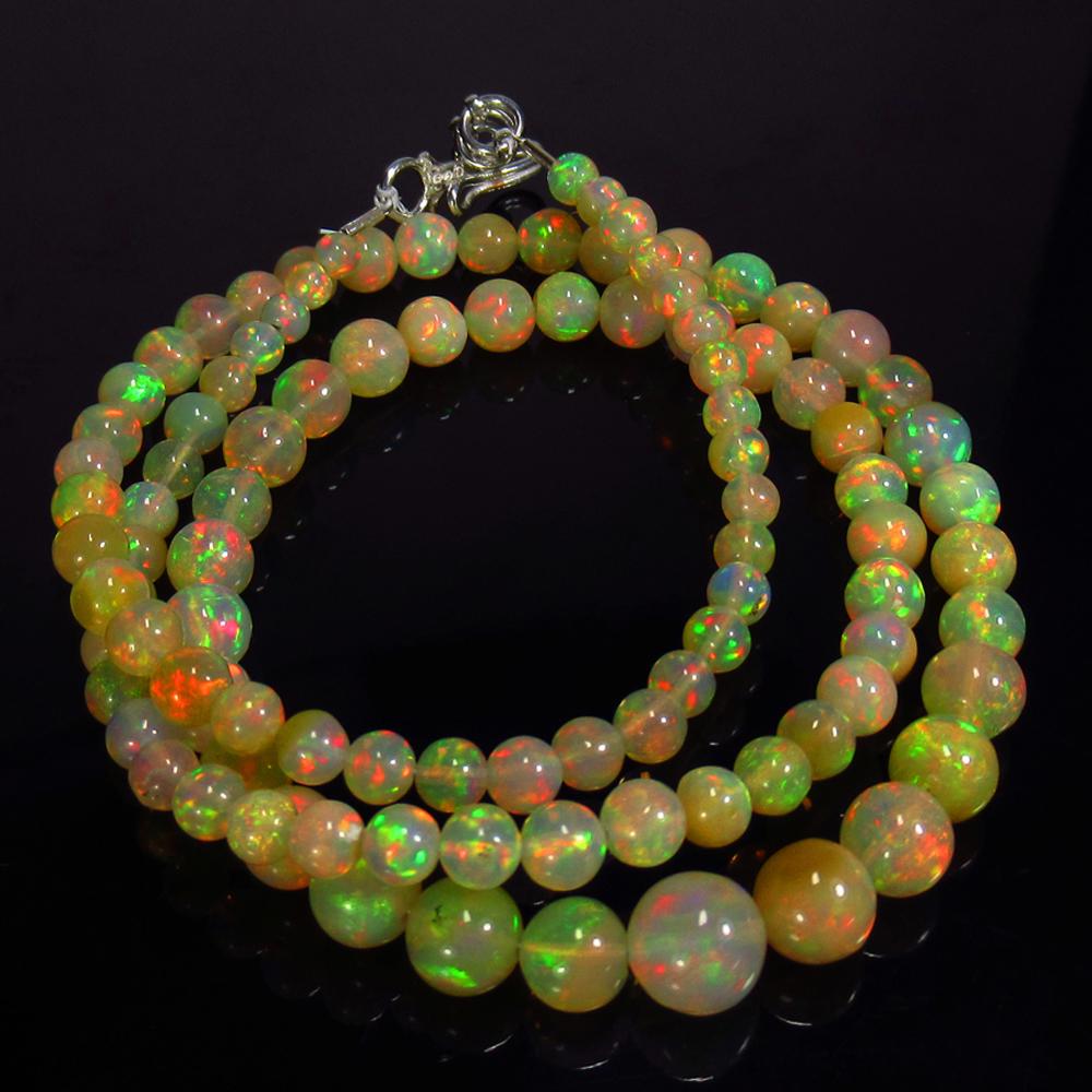 60.01 Ct 925 Silver 101 Multi-Color Fire Opal Beads (1 of 3)