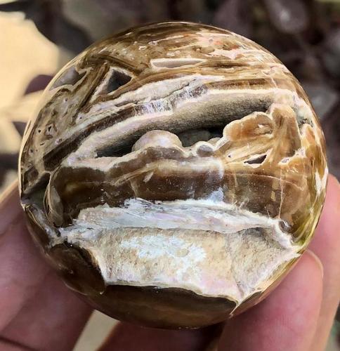 190 Grams Beautiful Chocolate Calcite Sphere (1 of 5)