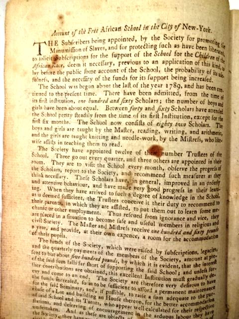 1793 New York Magazine African School: Title:1793 New York Magazine African School Description: The May 1793 issue Â“The New-York Magazine; or Literary RepositoryÂ”, printed by Thomas and James Swords, 64 pages. Content including Acc