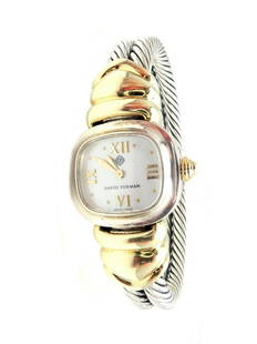 David Yurman DY Silver 14k Yellow Gold Double Classic: David Yurman DY Silver 14k Yellow Gold Double Classic Cable Ladies Watch David Yurman DY Silver 14k Yellow Gold Double Classic Cable Ladies Watch Product Description About This Piece: Materials: