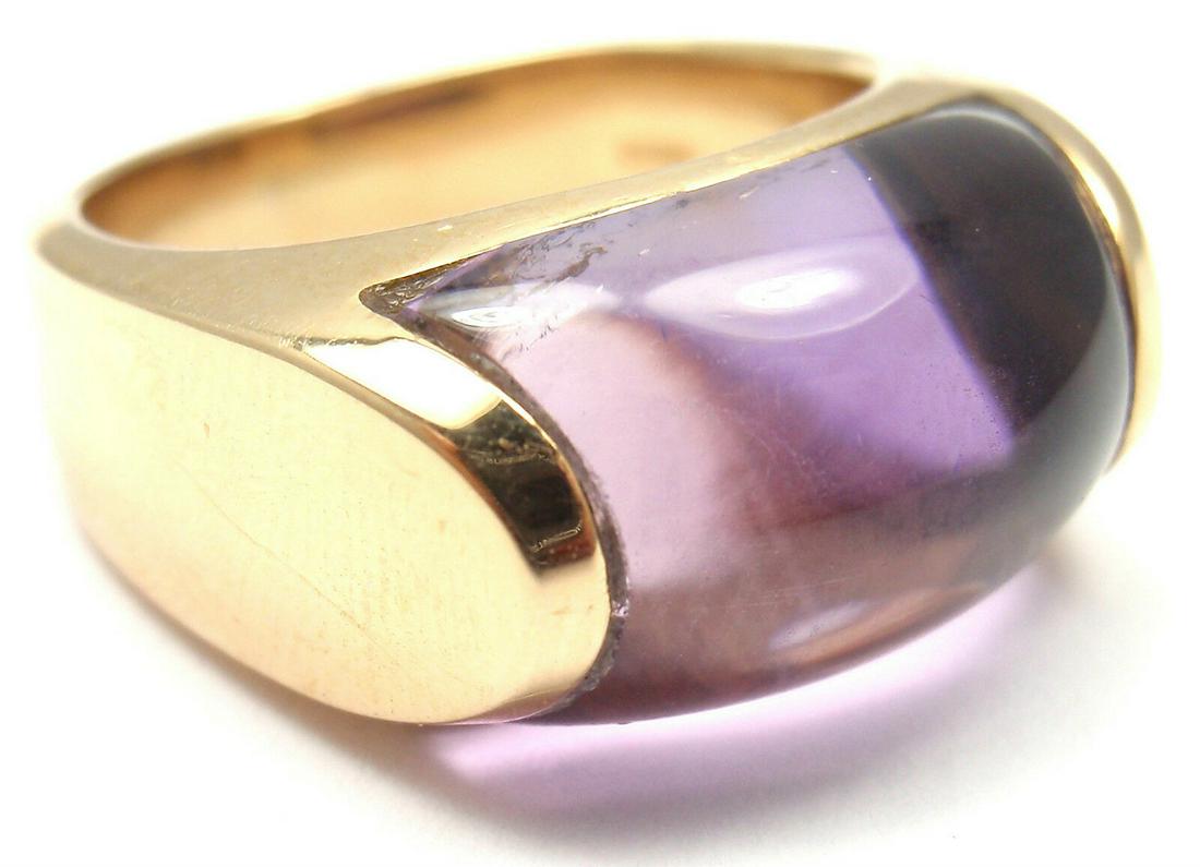 BVLGARI BULGARI 18K YELLOW GOLD AMETHYST BAND RING (1 of 20)
