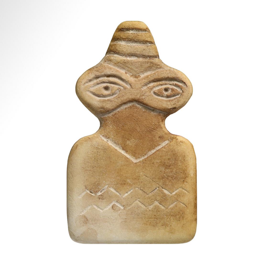 Marble Tell Brak Eye Idol, c. 4th Millennium B.C. (1 of 7)