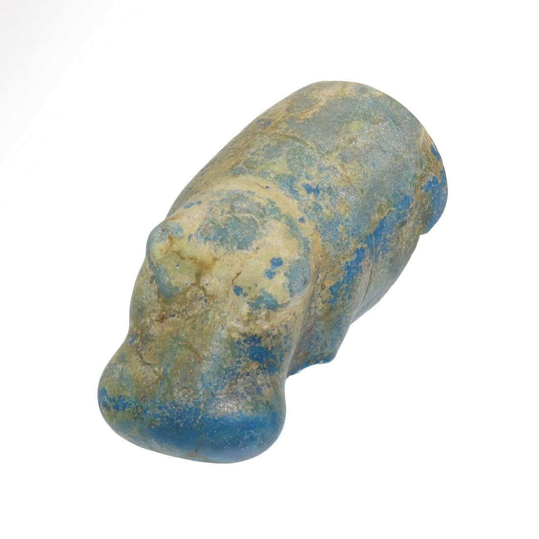 Egyptian Faience Hippopotamus Fragment, Middle Kingdom (1 of 7)