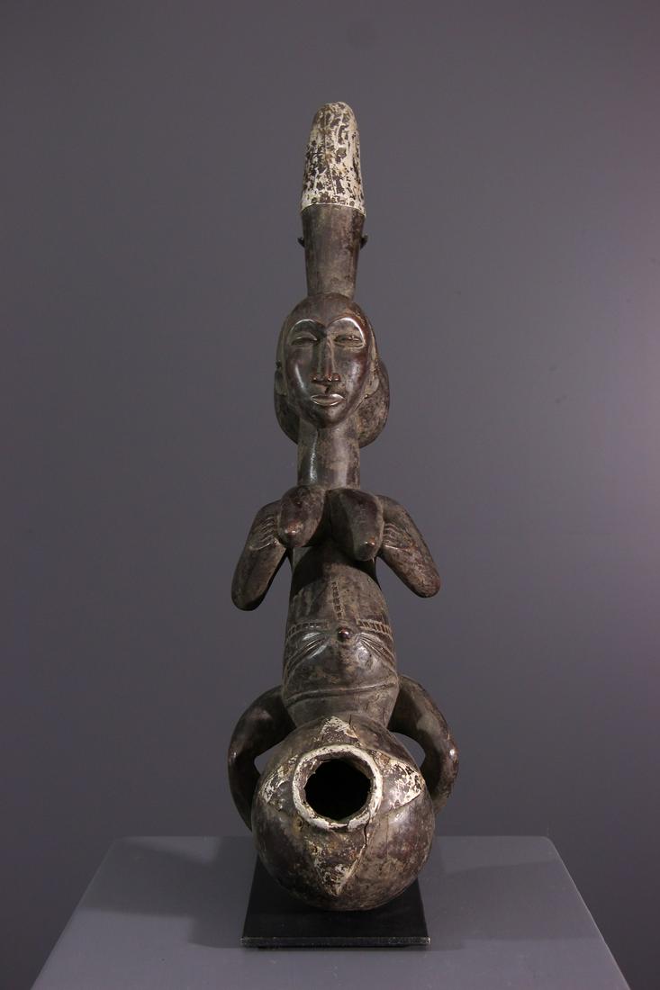 Great Luba ceremonial water pipe - DRC Congo - African (1 of 12)
