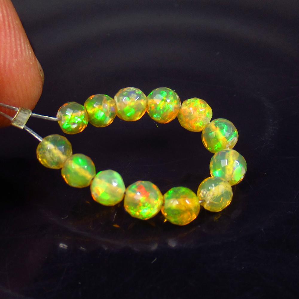 2.80 Ct Natural 12 Drilled Multi-Color Fire Opal Ball (1 of 2)