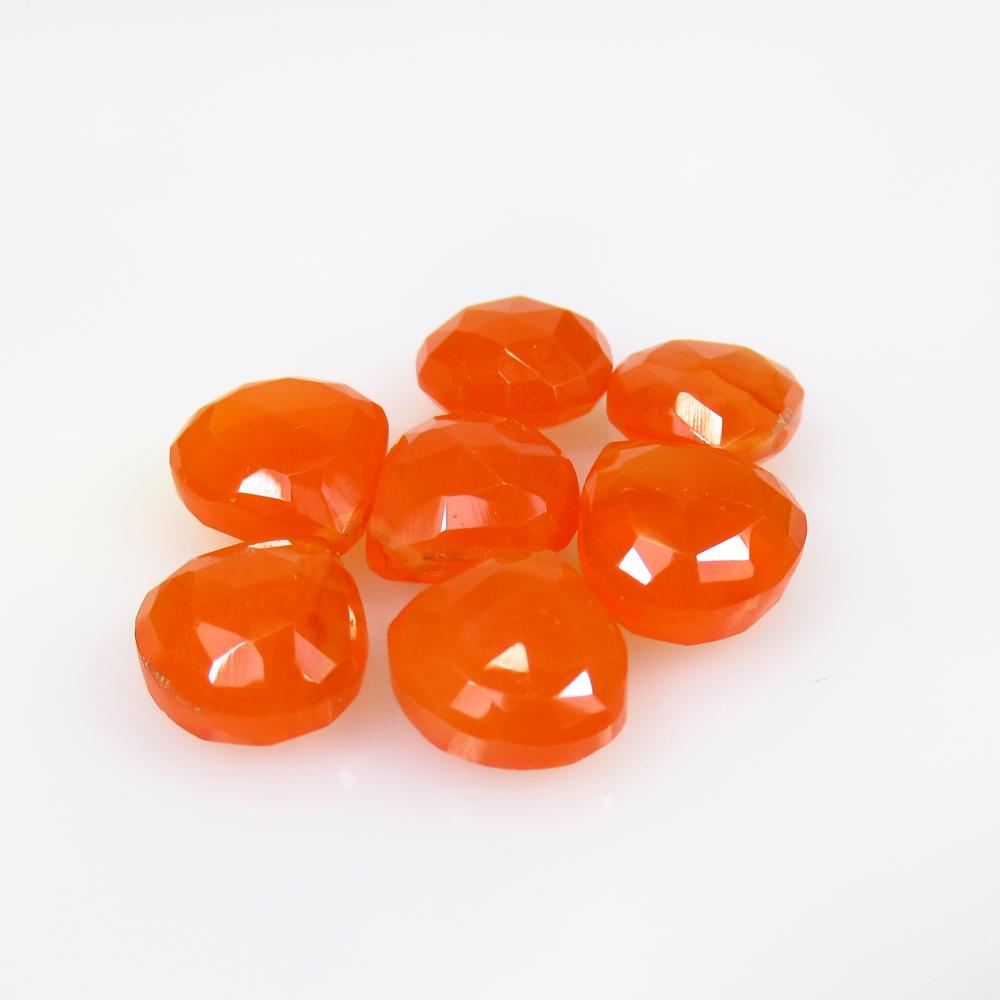 26.80 Ct Natural 7 Drilled Carnelian Pear Beads (1 of 2)
