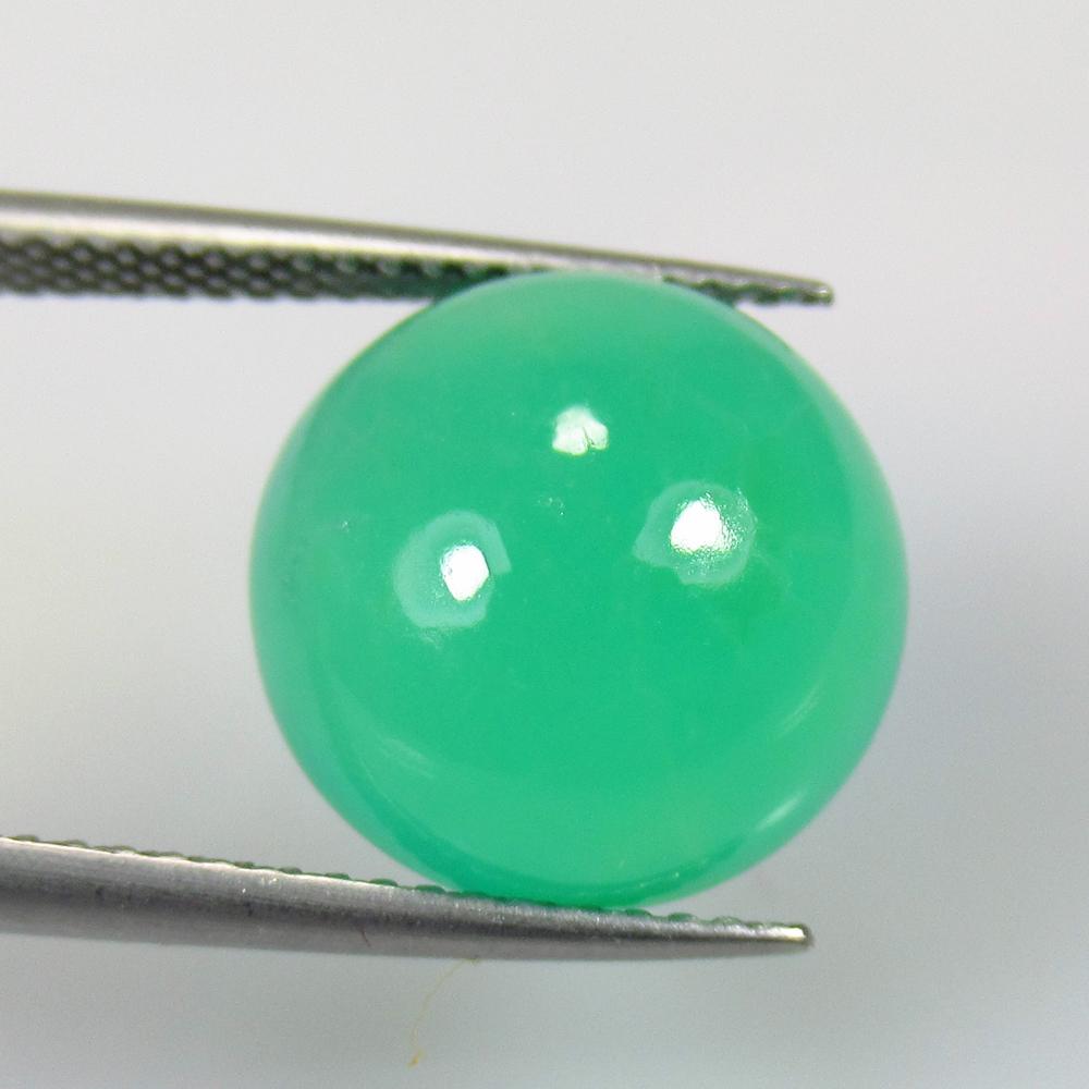 7.80 Ct Natural Chrysoprase Round Cab (1 of 2)