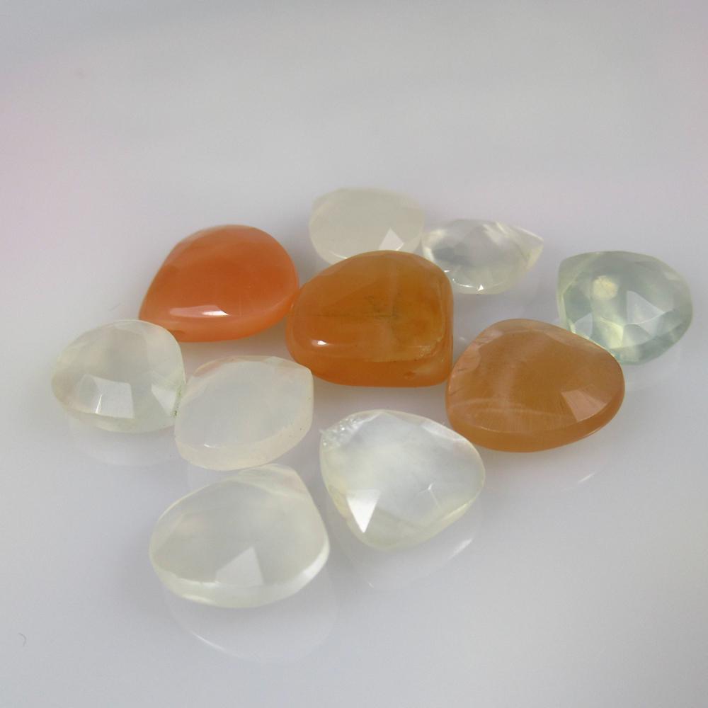 31.20 Ct Natural 10 Drilled Moonstone Pear Beads: No Reserve! Title: 31.20 Ct Natural 10 Drilled Moonstone Pear Beads Stone Clarity: Semi-Transparent Gemstone: Natural Moonstone Beads Carat Weight: 31.2 Dimensions: 9.8x9.0 to 13.0x12.5 mm / 10 PC's A