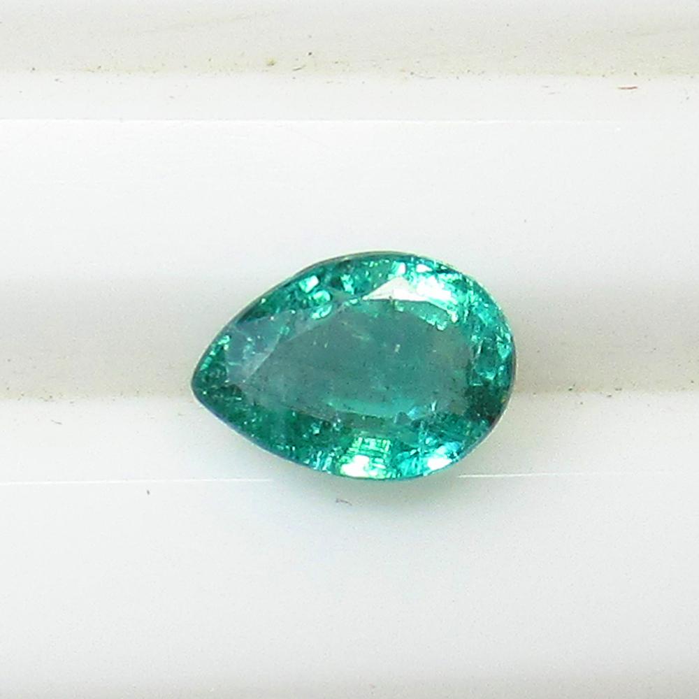 1.16 Ct Natural Zambian Emerald Pear Cut (1 of 2)
